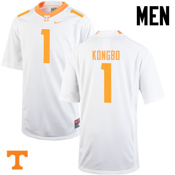 Men #1 Jonathan Kongbo Tennessee Volunteers College Football Jerseys-White
